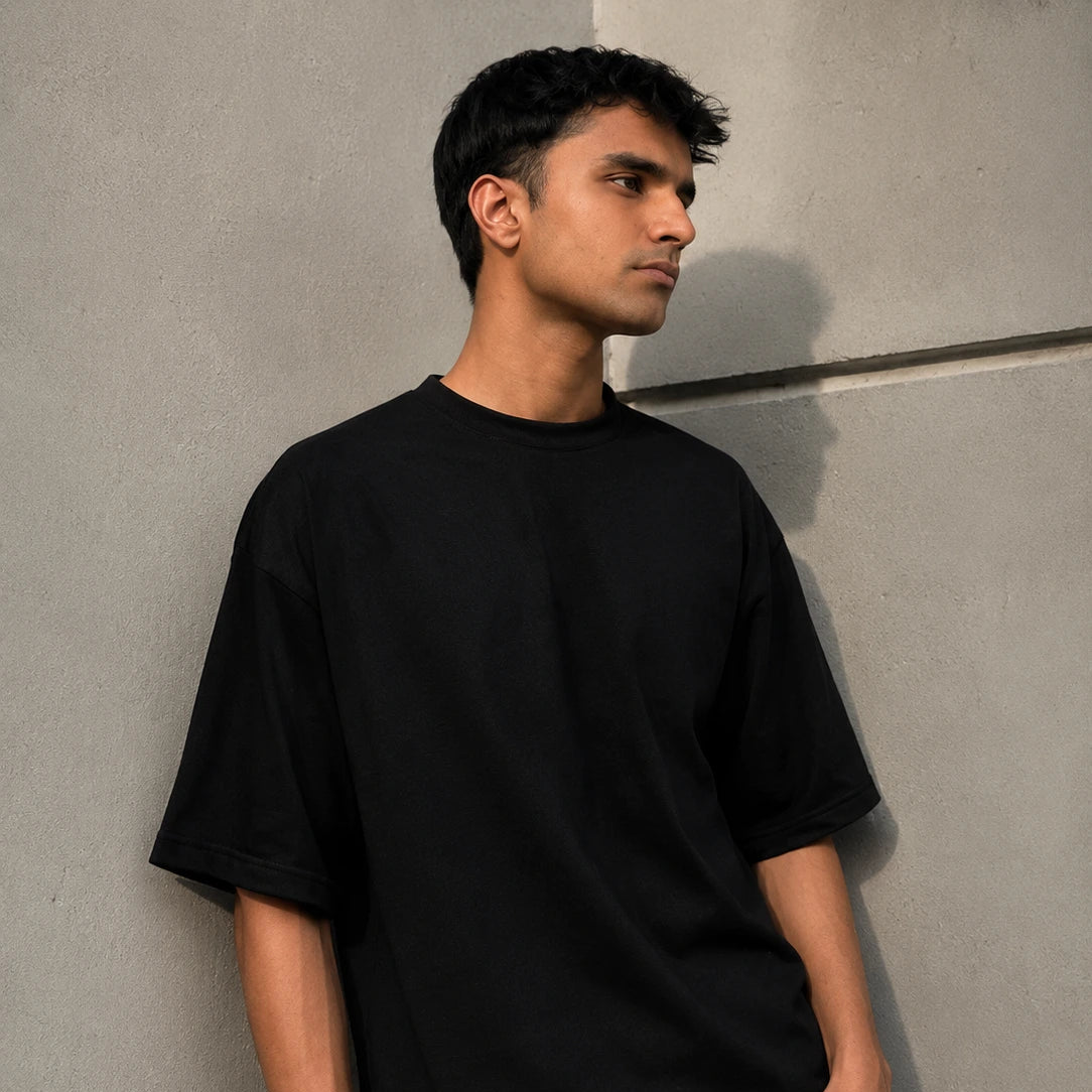 Boxy Fit Heavyweight Tee - Shadow Black | krnl