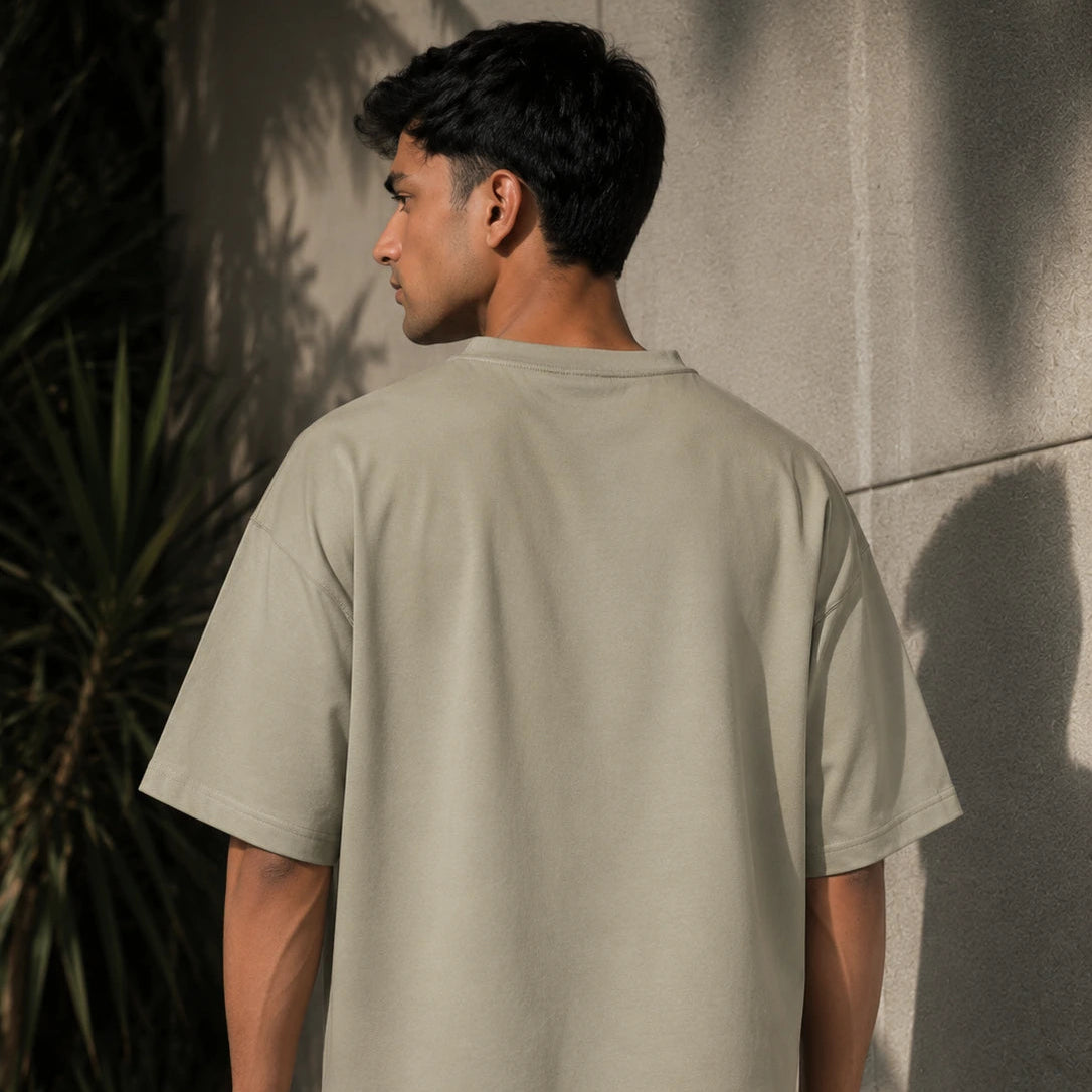 Boxy Fit Heavyweight Tee - Sage Green | krnl